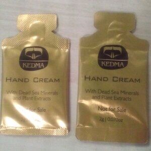 6 KEDMA SAMPLES HAND CREAM-DEAD SEA MINERALS & PLANT EXTRACTS-0.07 oz / 2 g EACH